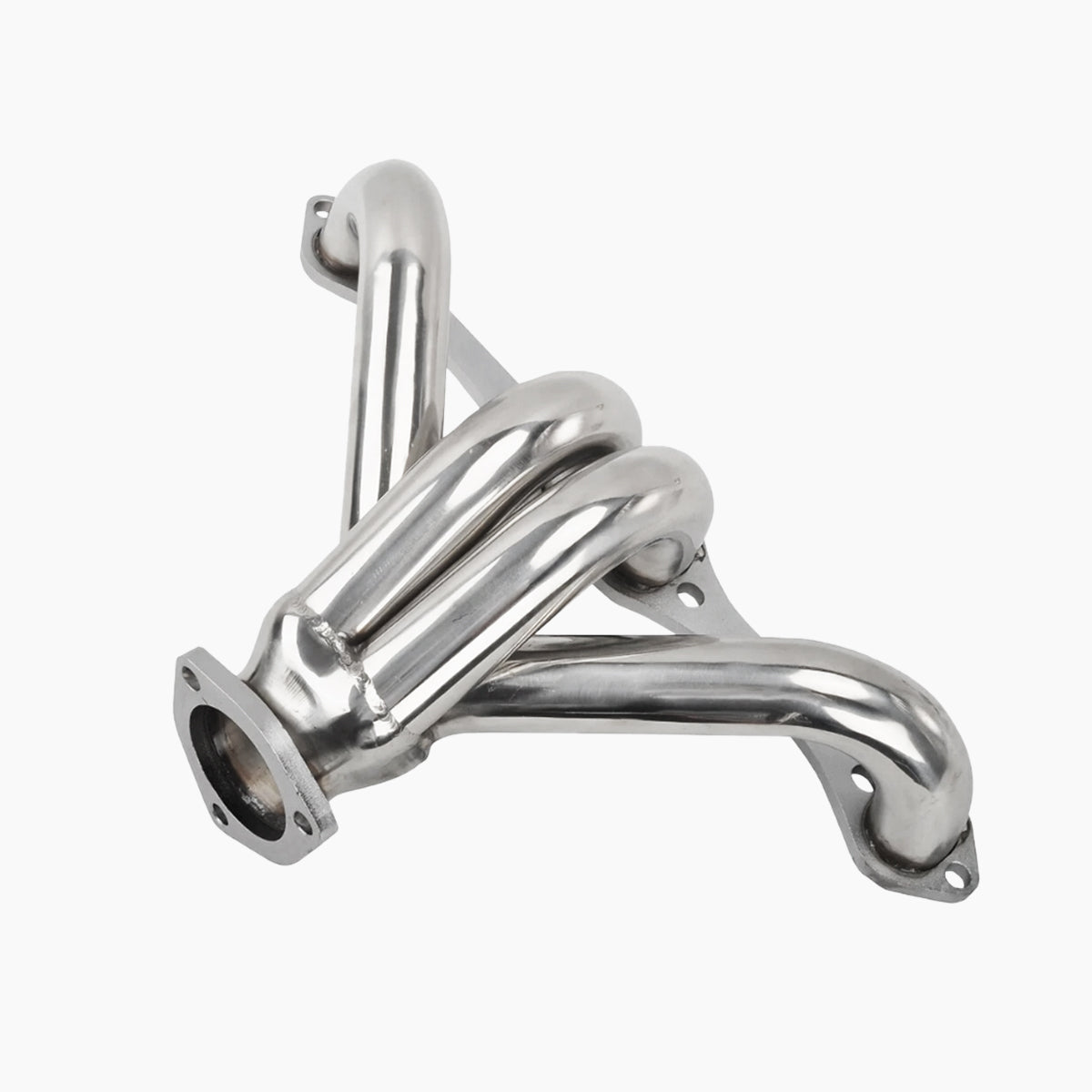 Block Hugger Shorty Headers for SBC 283 305 327 350 400 V8 | 1.5" Inlet / 2.5" Outlet | Fits Tight Engine Bays | CNC Flange + TIG Welded | Exhaust Upgrade for Classic Small Block Chevy Builds(EH014SS)