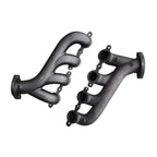 Shorty Hugger OEM-style Titanium Ceramic Coated Cast Iron Exhaust Manifold - Fits LS Swap 1970-1981 Chevy Camaro GM LS Engine
