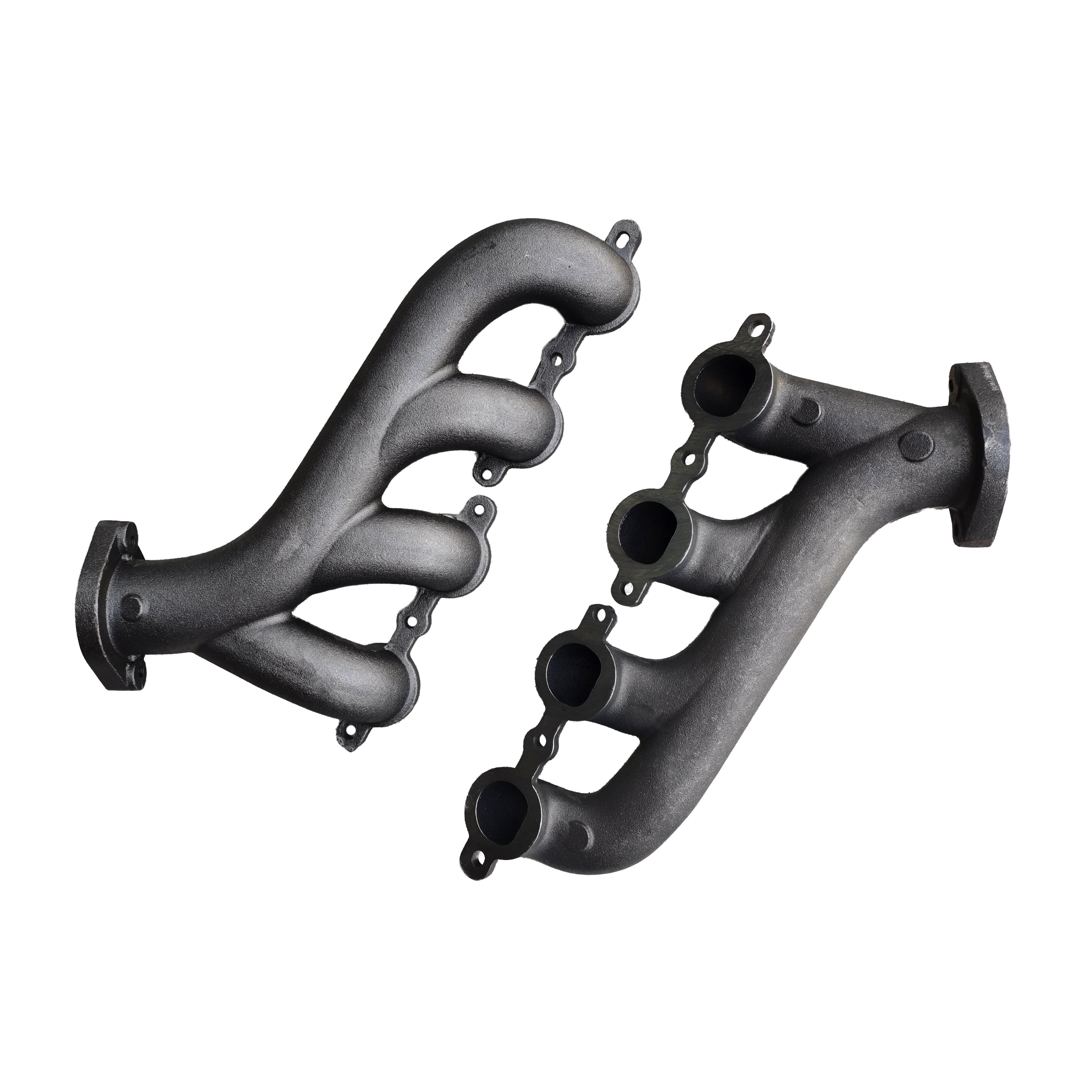Shorty Hugger OEM-style Titanium Ceramic Coated Cast Iron Exhaust Manifold - Fits LS Swap 1970-1981 Chevy Camaro GM LS Engine