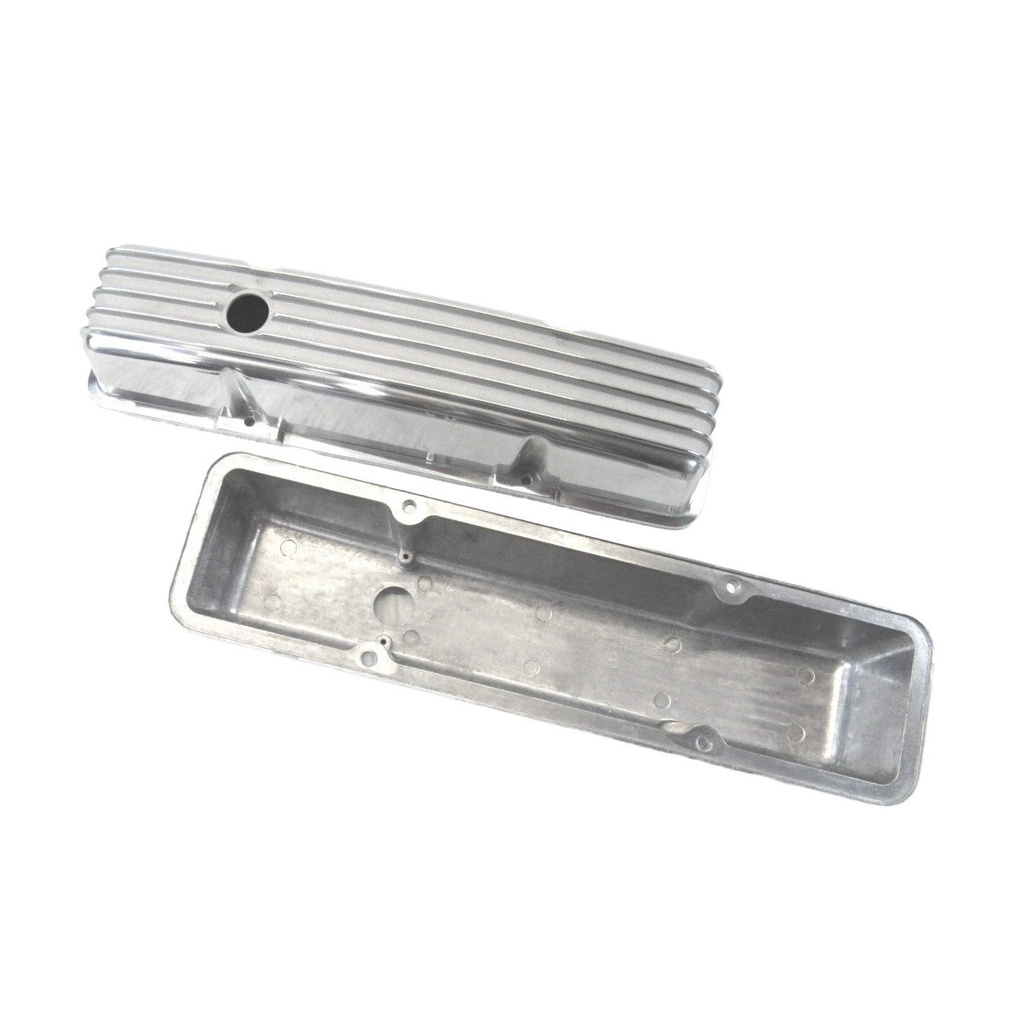 Finned Tall Aluminum Valve Covers for Chevy SB 283–400 (1958–1986) | 3-11/16" | Black, Satin or Polished Finish(PVC8526)
