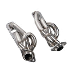 Stainless Steel Polished Shorty Exhaust Headers - Fits 2003-2008 Dodge Ram 1500 2500 350 5.7L HEMI V8, 16 Gauge Bolt-On Complete Kit