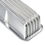3-11/16" Polished Aluminum Tall Finned Valve Covers - Fits 1958–1986 Chevy Small Block V8