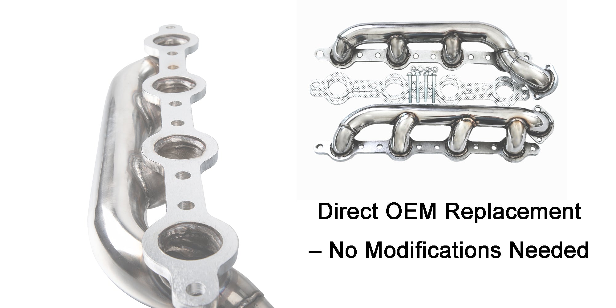 Cast Iron Exhaust Manifolds - Fits Ford 7.3L Powerstroke F-250 F-350 F-450 E-350 E-450 1999-2003