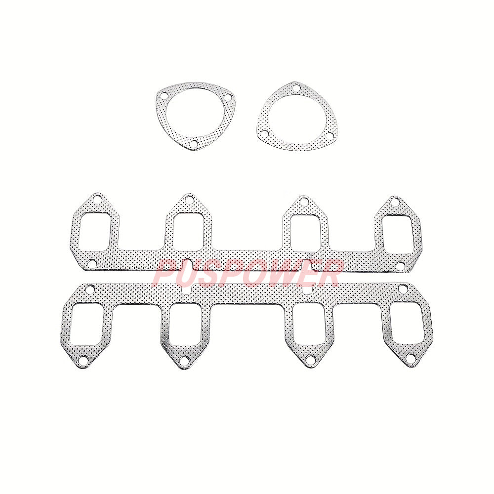 Shorty Hugger 304 Stainless Steel Exhaust Headers - Fits Ford Big Block FE 330 360 390 428 V8 Muscle Cars Hot Rods