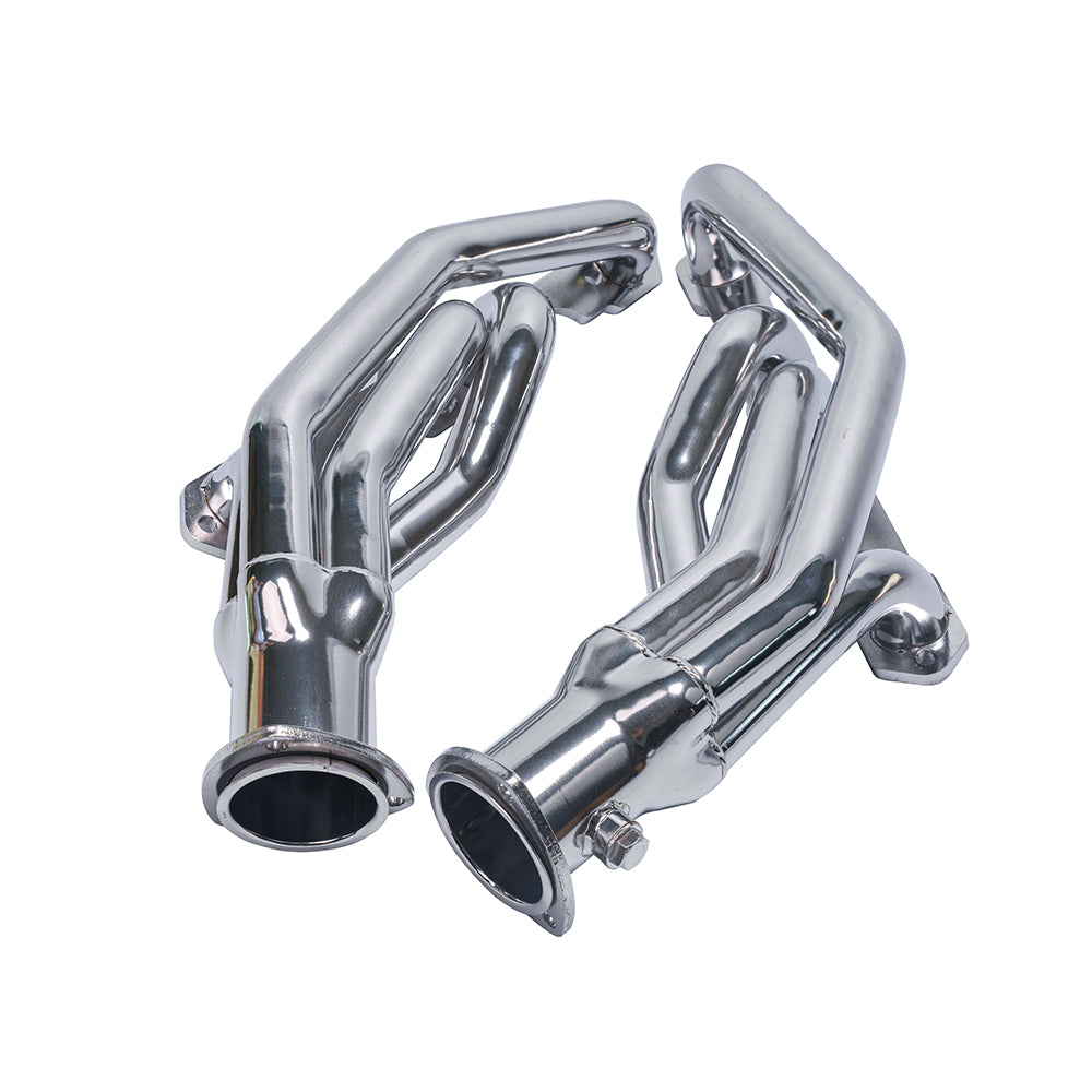 High-Performance Ceramic Coated Shorty Headers for Chevy & GMC Trucks 1988–1995 | Fits 5.0L / 5.7L V8 |Cast Iron Bolt-On Exhaust Upgrade for C/K Series, Suburban, Blazer, Yukon, Tahoe(EH009))