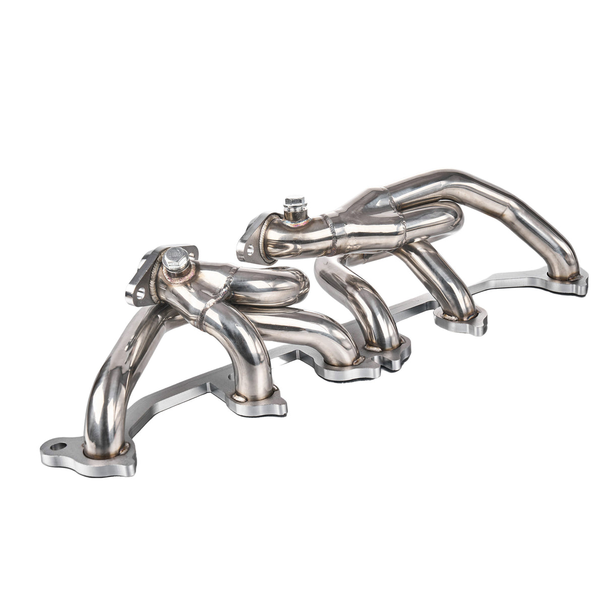 1-3/4" Polished T-304 Stainless Steel Shorty Exhaust Header - Fits 1997-2006 Jeep Wrangler TJ 4.0L I6 SUV