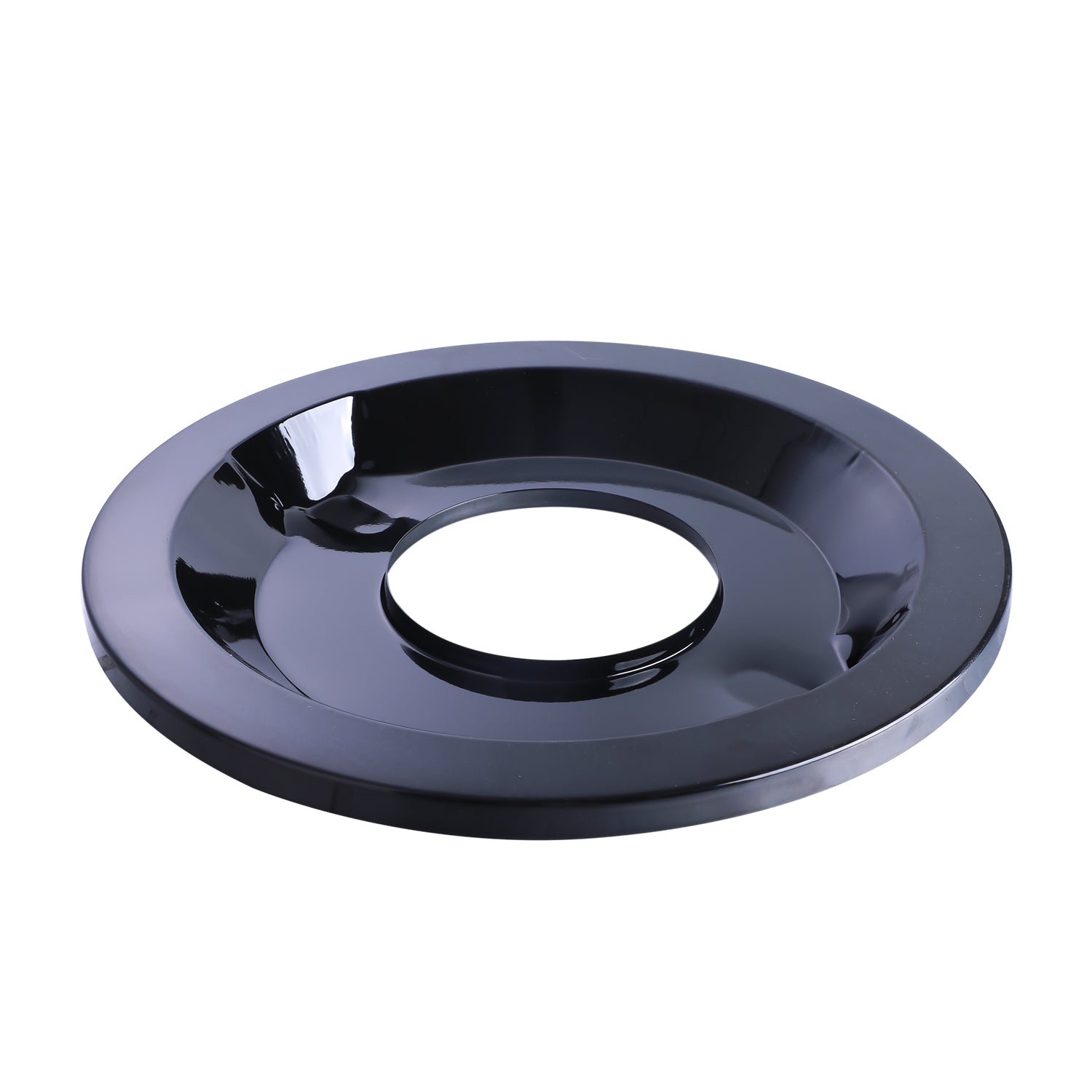 14" x 3" All Black Chrome Lid High Flow Air Cleaner Filter Kit - Fits SBC BBC 5-1/8" Neck