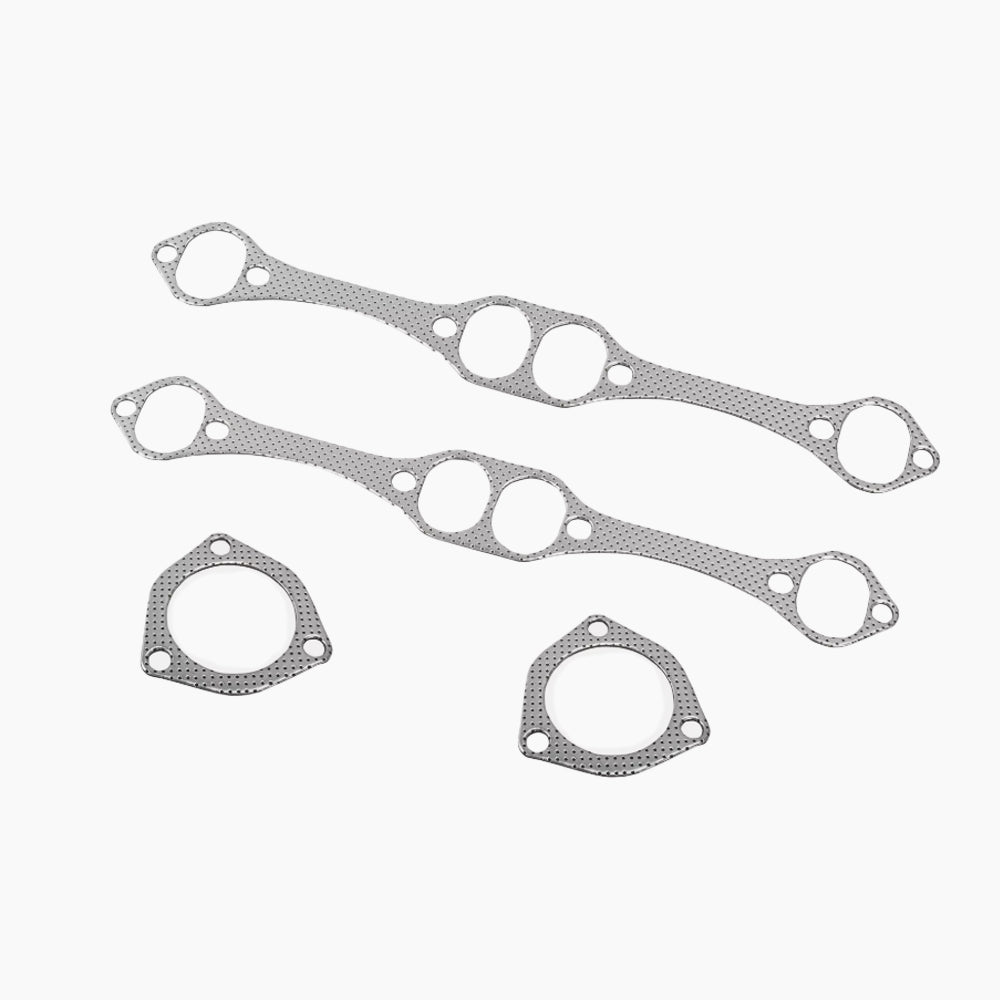 Block Hugger Shorty Headers for SBC 283 305 327 350 400 V8 | 1.5" Inlet / 2.5" Outlet | Fits Tight Engine Bays | CNC Flange + TIG Welded | Exhaust Upgrade for Classic Small Block Chevy Builds(EH014SS)