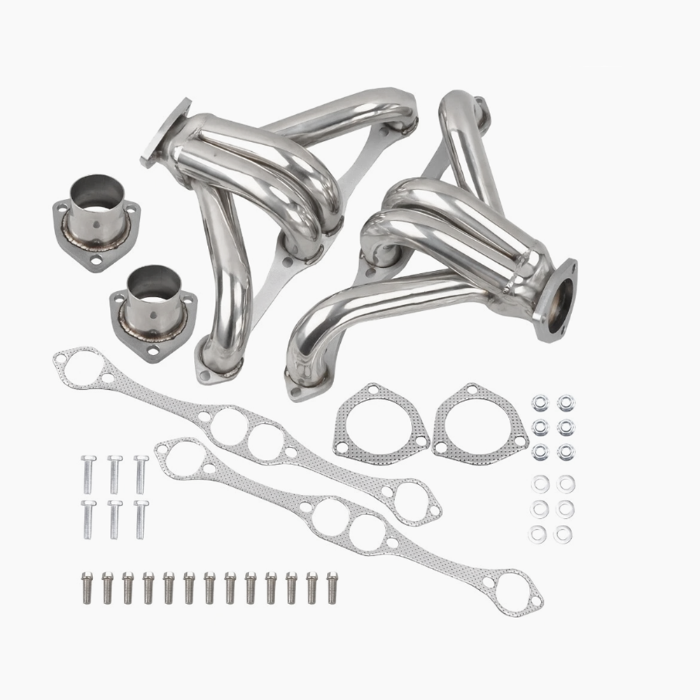 Block Hugger Shorty Exhaust Headers - Fits Small Block Chevy SBC 283 305 327 350 400 V8