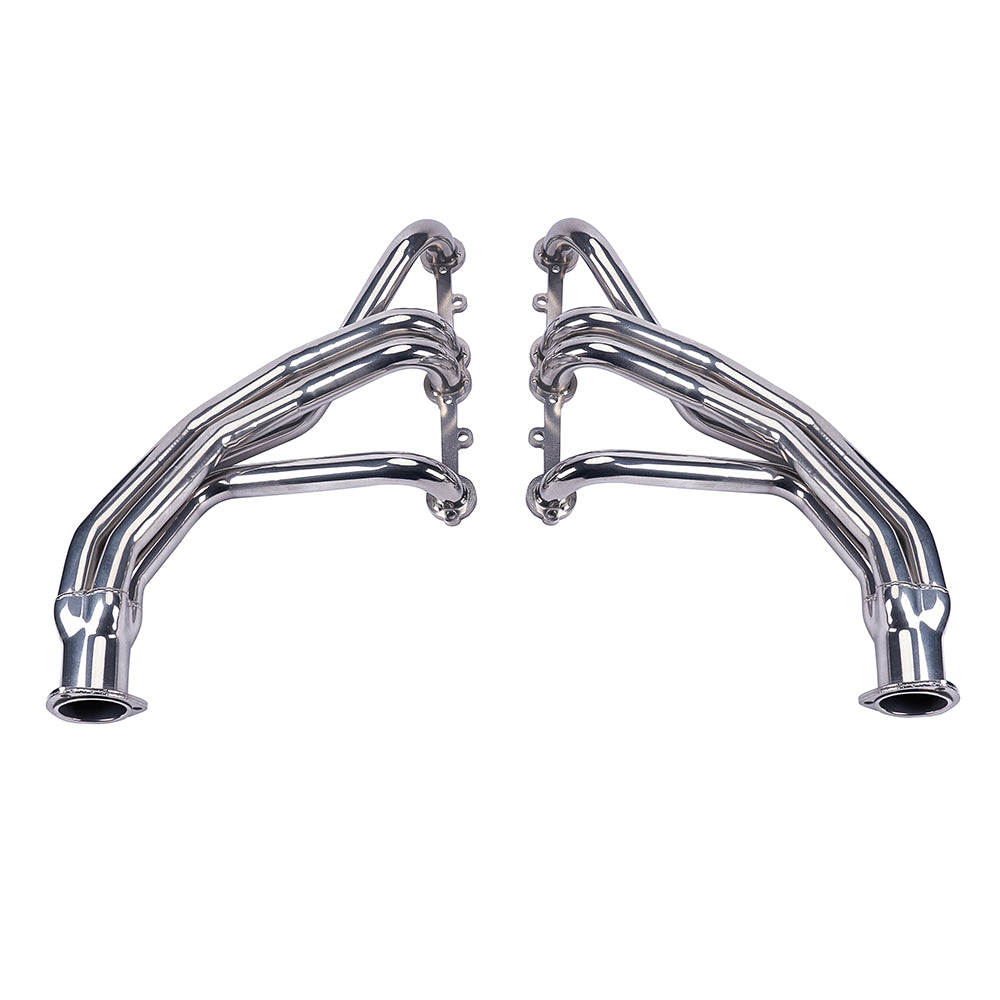 Long Tube Ceramic Coated Exhaust Headers - Fits Chevy GMC Trucks 1966-1991 SBC V8