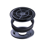 14" x 3" All Black Chrome Lid High Flow Air Cleaner Filter Kit - Fits SBC BBC 5-1/8" Neck
