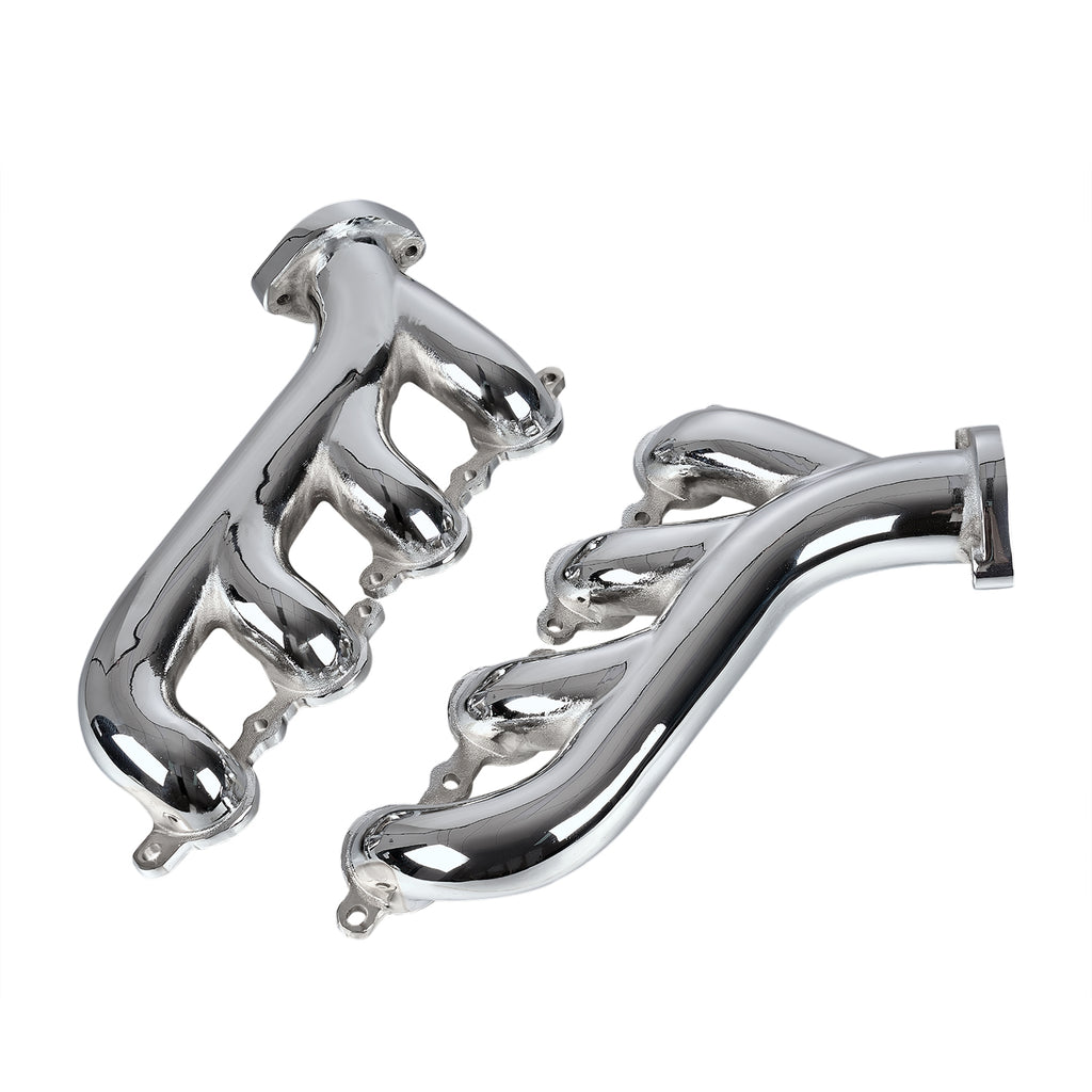 Chrome LS Swap Exhaust Manifolds - Fits GM LS Engine Gen III & IV