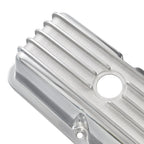 3-11/16" Polished Aluminum Tall Finned Valve Covers - Fits 1958–1986 Chevy Small Block V8