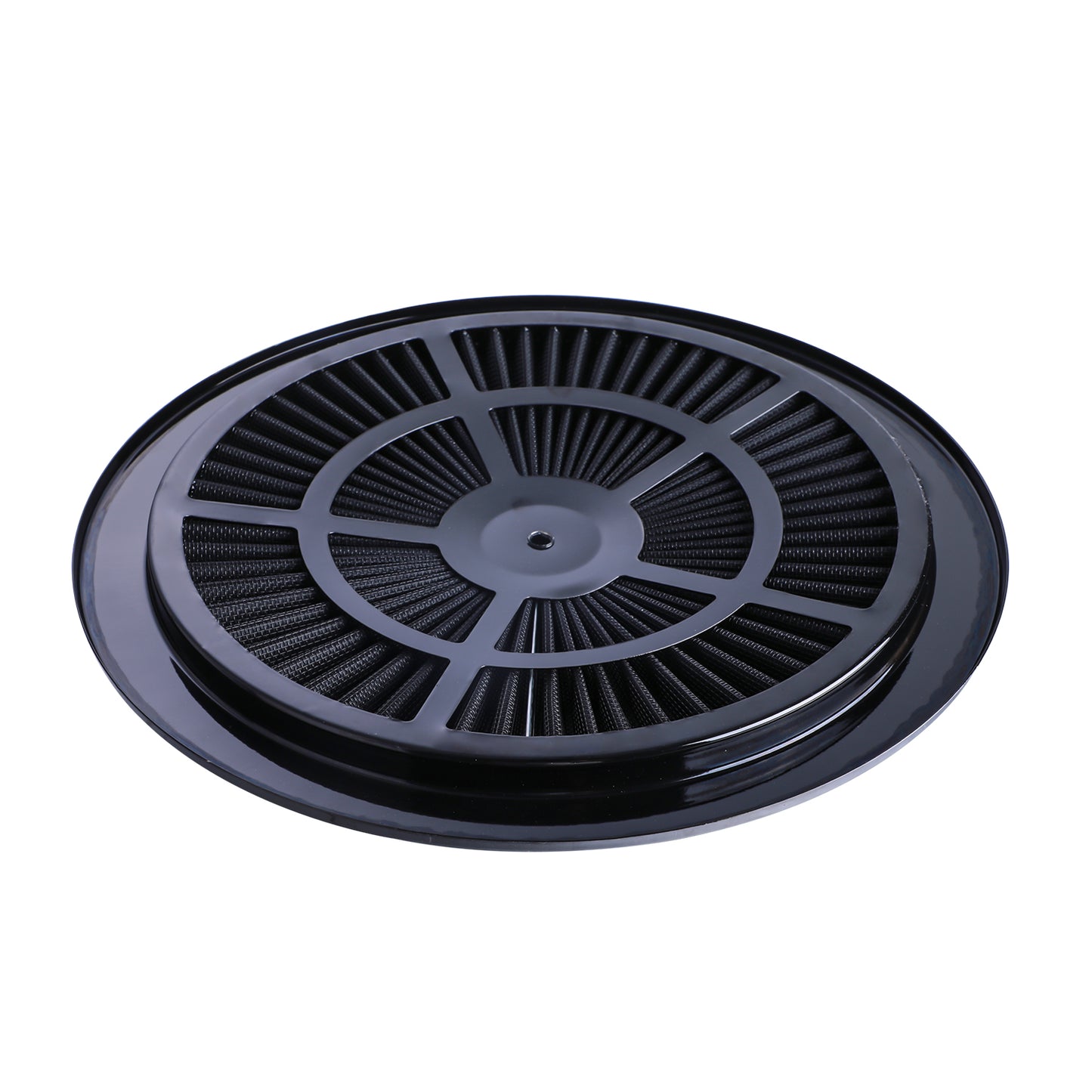 14" x 3" Black Air Cleaner Set Thru High Flow Washable w/ Chrome Lid For SBC BBC（4330BBK）