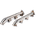 Stainless Steel D-Pipe Exhaust Manifolds - Fits 2001-2016 Chevrolet Silverado 2500/3500 GMC Sierra 2500/3500 6.6L Duramax Diesel Pickup Truck