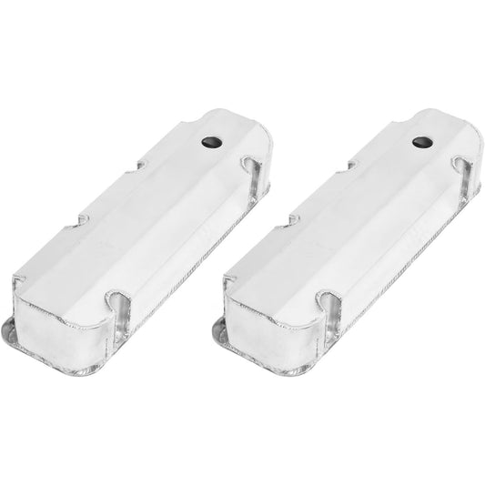 Ford 429-460 V8 Fabricated Aluminum Valve Covers | Polished Finish | Short Bolt Style | 1968–1988 (PVC8545)