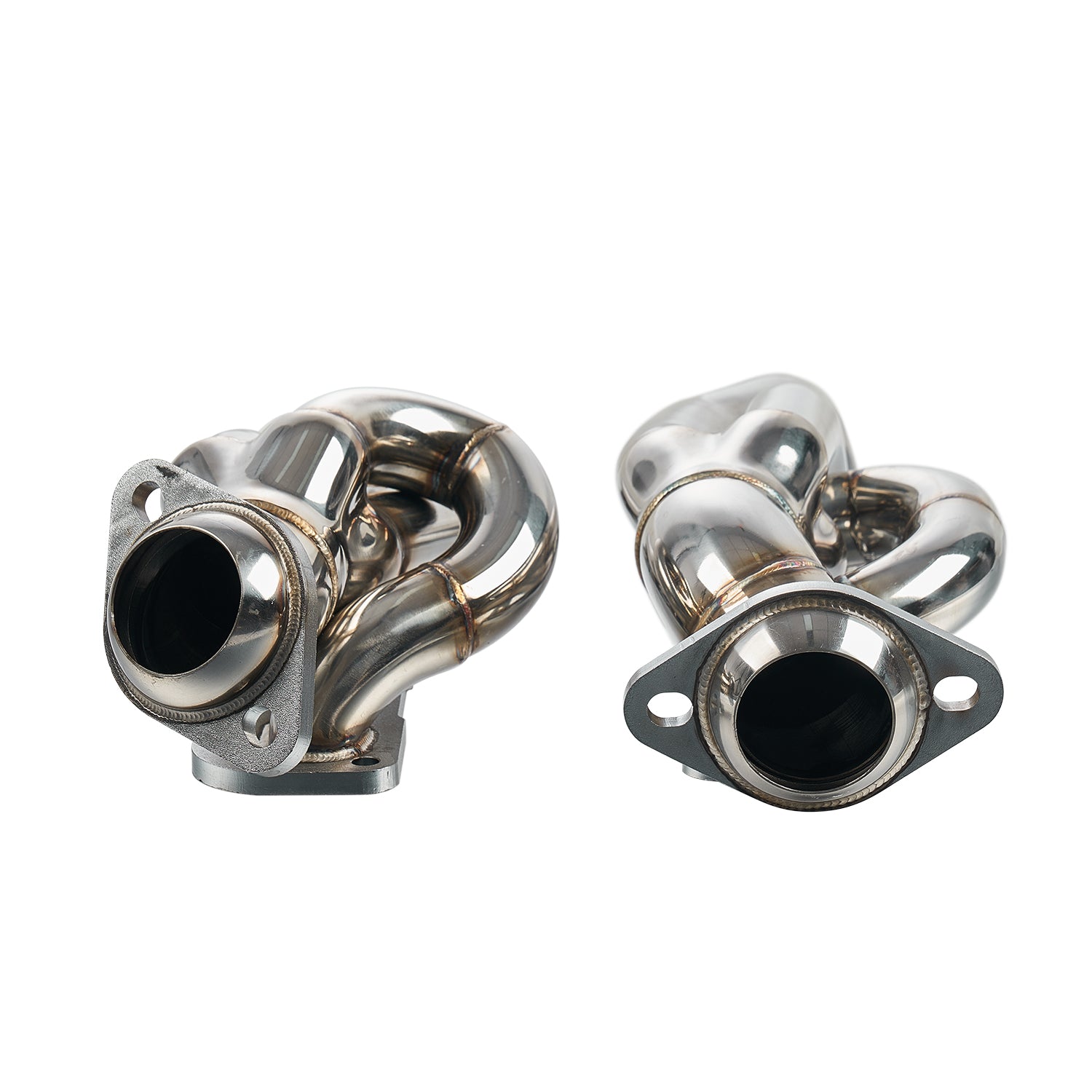 Shorty Stainless Steel Exhaust Headers 8-2 Design - Fits 2009-2017 Dodge Ram 1500 5.7L HEMI V8 2WD & 4WD Trucks, Polished Complete Hardware Kit