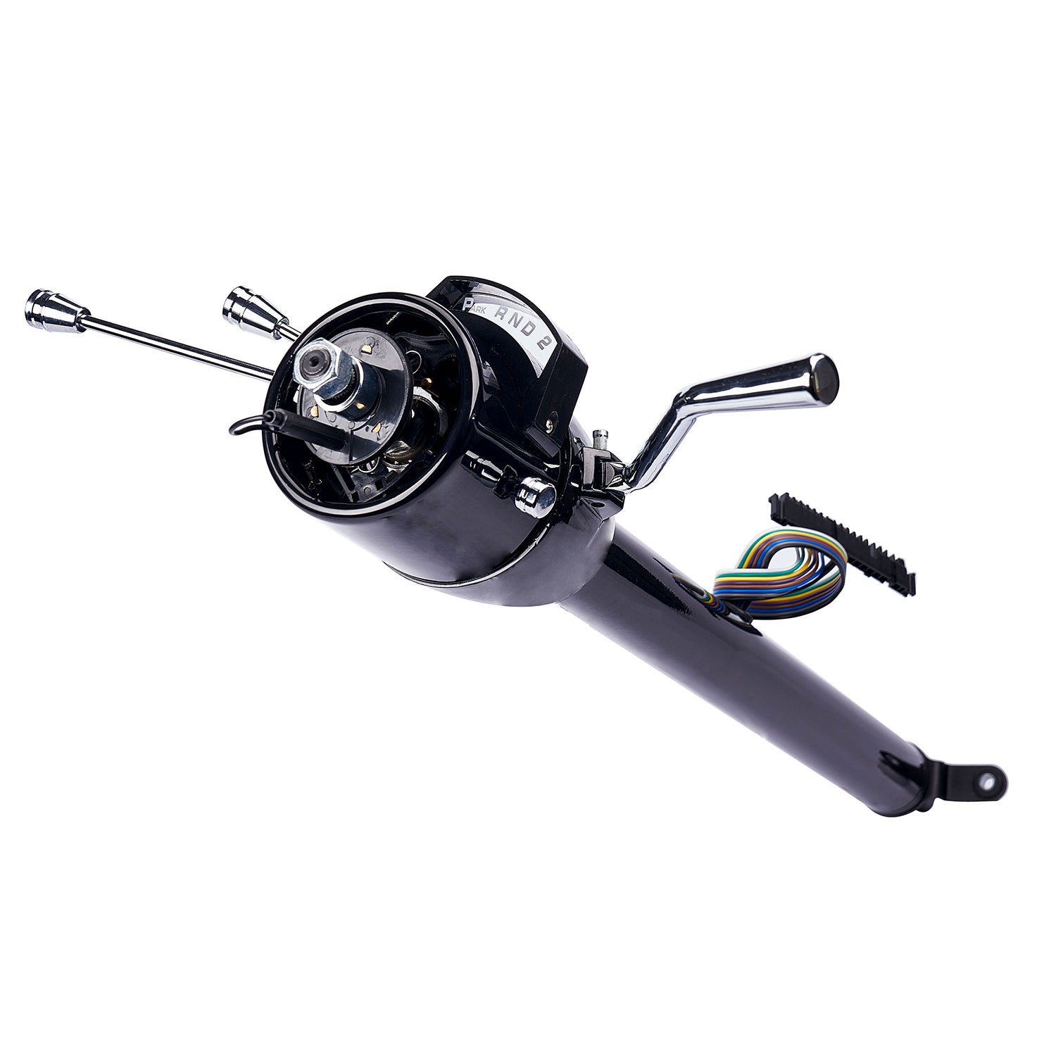 28/30/32 Inch Stainless Steel Tilt Steering Column Kit, Manual Floor Shift & Automatic, Polished Chrome / Black Coated - Fits 1955-1959 Chevy GM Hot Rod