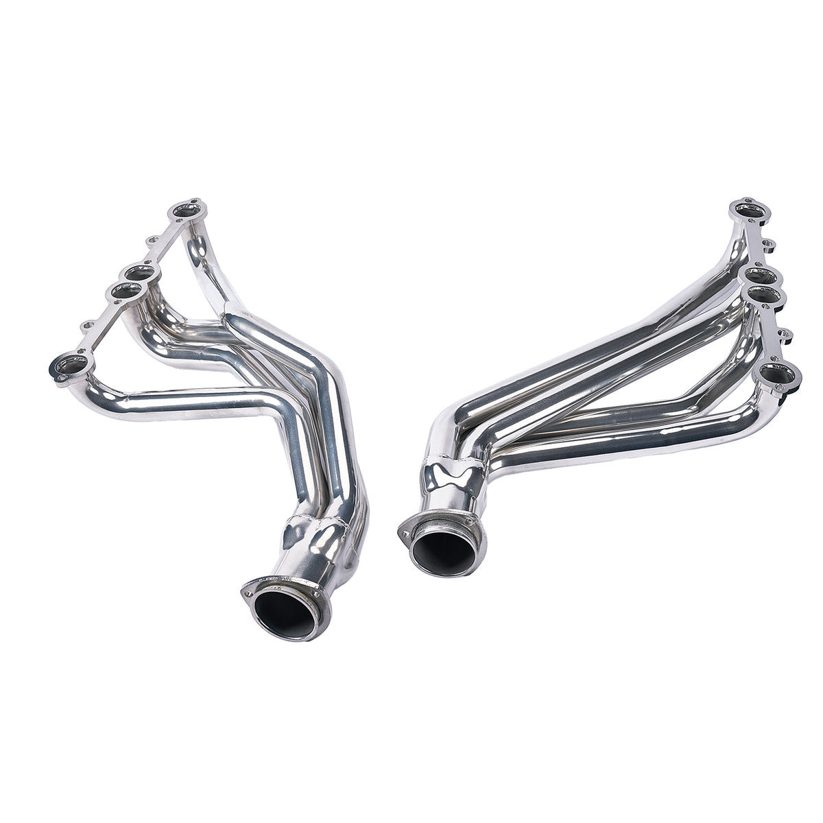 Long Tube Ceramic Coated 1-5/8" Exhaust Headers - Fits Chevy GMC Trucks 1966-1991 SBC V8