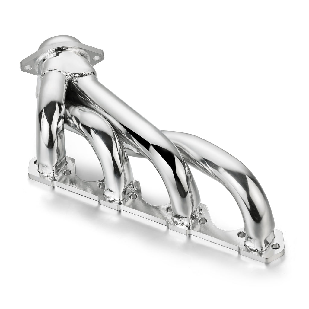 Long Tube Ceramic Cast Iron & Polished 304 Stainless Steel 1-5/8" Exhaust Header Kit - Fits 1979-1993 Ford Mustang 5.0 V8 GT LX SVT