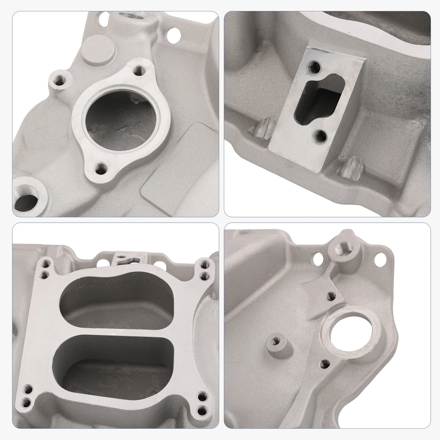 Chevy 1987-95 SBC 262-400 Dual Plane Intake Manifold | For Vortec Heads | Satin/Black/Polished（PIM2104）