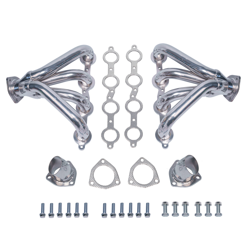 Block Hugger Ceramic Coated Exhaust Headers - Fits LS1 LS2 LS3 LS6 LS Swap