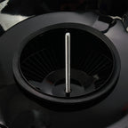 14" x 3" All Black Chrome Lid High Flow Air Cleaner Filter Kit - Fits SBC BBC 5-1/8" Neck