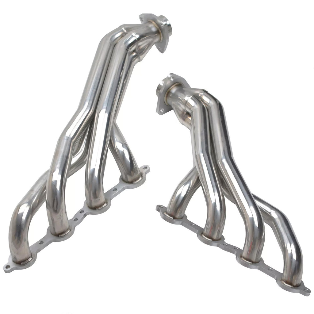 Long Tube Mirror Polished 304 Stainless Steel 1.75" Exhaust Headers - Fits 2004-2013 GMT900 V8 Trucks & SUVs