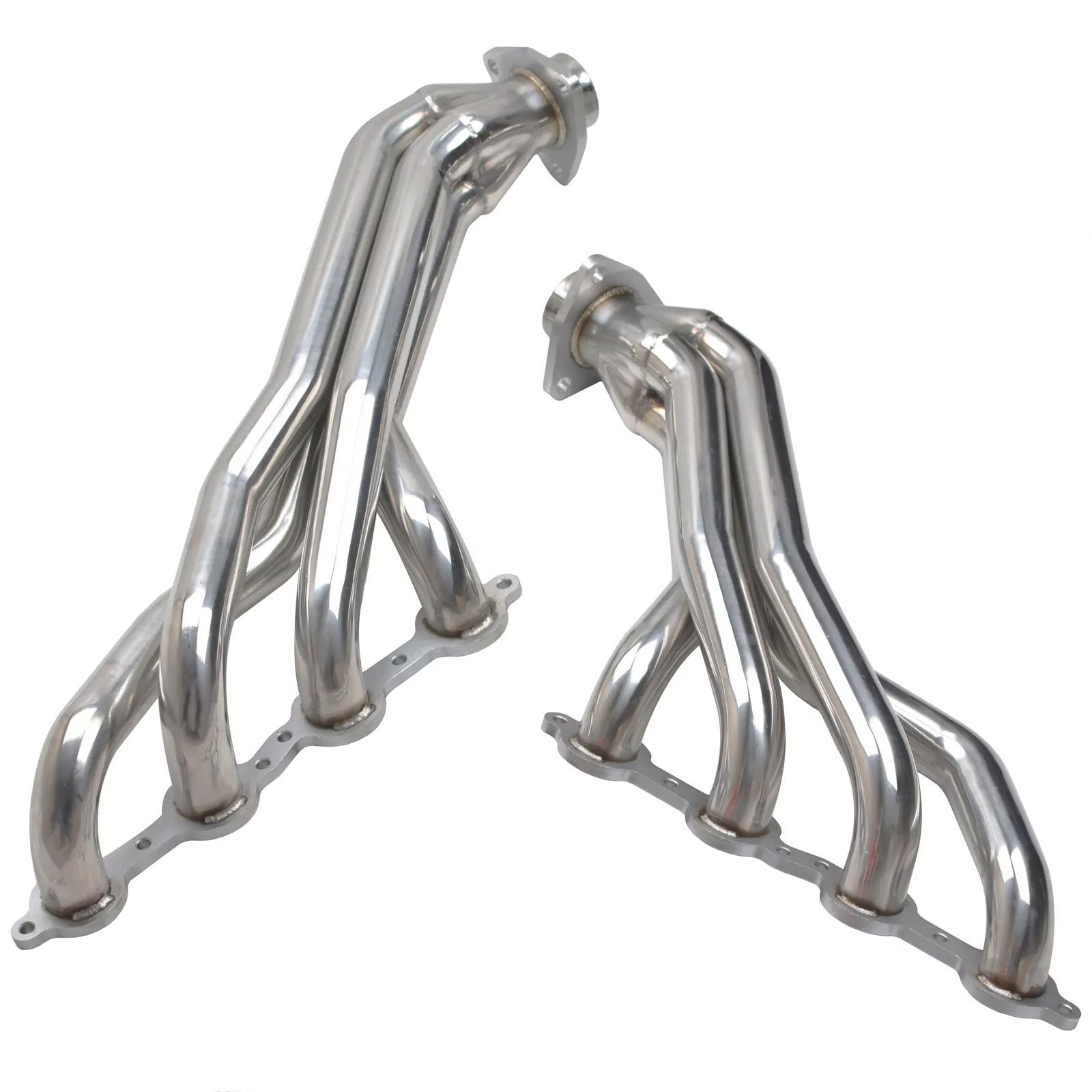 Long Tube Mirror Polished 304 Stainless Steel 1.75" Exhaust Headers - Fits 2004-2013 GMT900 V8 Trucks & SUVs