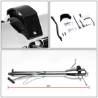 28/30/32 Inch Stainless Steel Tilt Steering Column Kit, Manual Floor Shift & Automatic, Polished Chrome / Black Coated - Fits 1955-1959 Chevy GM Hot Rod