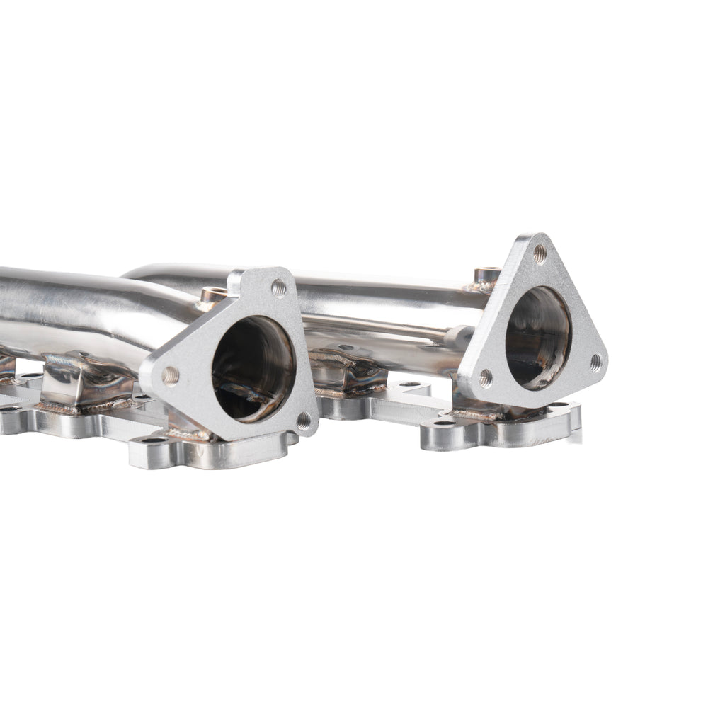 Stainless Steel D-Pipe Exhaust Manifolds - Fits 2001-2016 Chevrolet Silverado 2500/3500 GMC Sierra 2500/3500 6.6L Duramax Diesel Pickup Truck