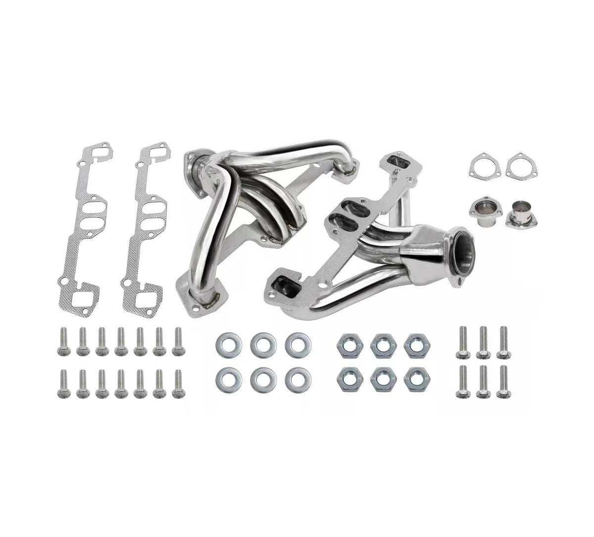 Block Hugger Stainless Steel Exhaust Headers - Fits Chrysler Dodge Plymouth Mopar 318 360 V8 1966-1996