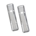 3-11/16" Polished Aluminum Tall Finned Valve Covers - Fits 1958–1986 Chevy Small Block V8