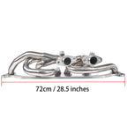 1-3/4" Polished T-304 Stainless Steel Shorty Exhaust Header - Fits 1997-2006 Jeep Wrangler TJ 4.0L I6 SUV