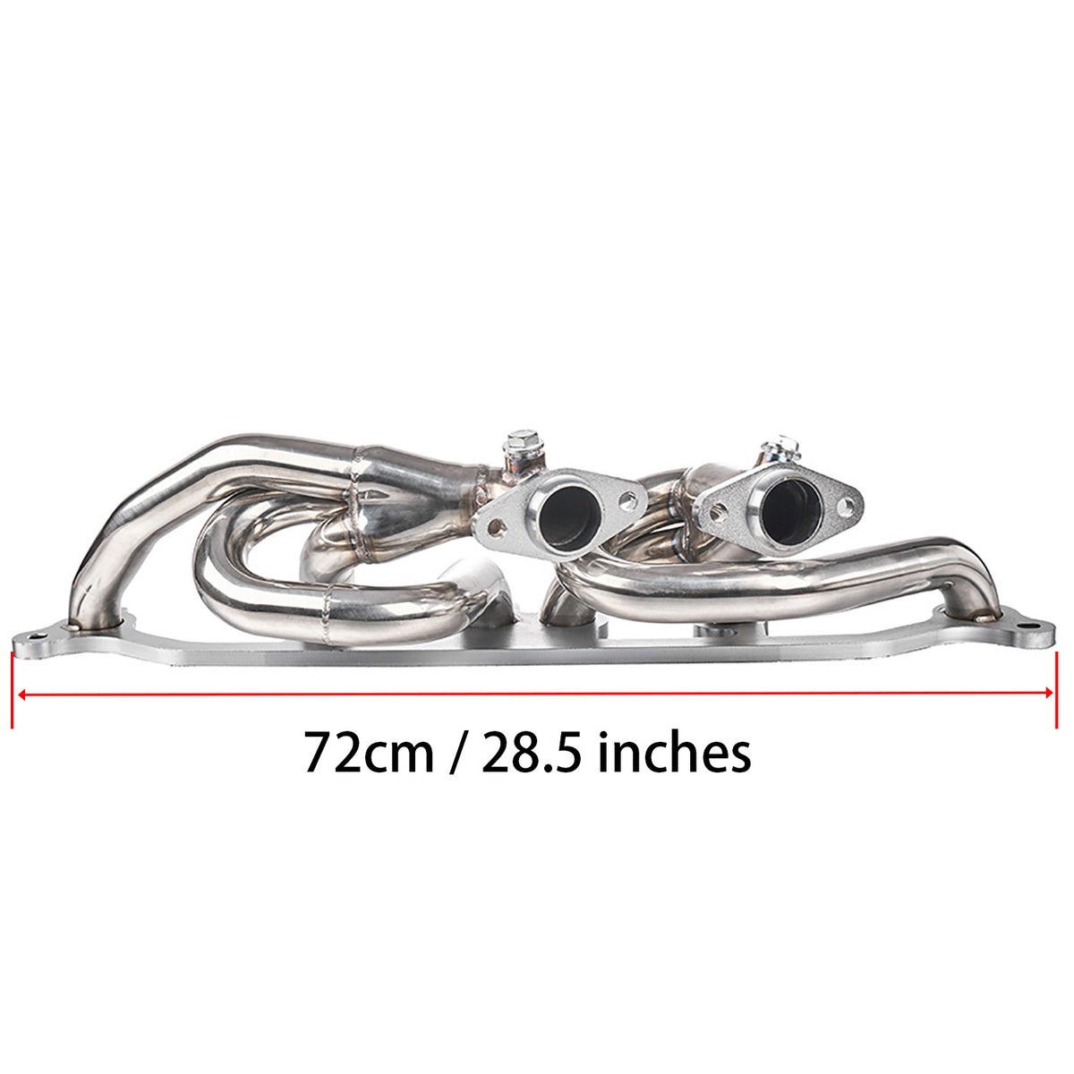 1-3/4" Polished T-304 Stainless Steel Shorty Exhaust Header - Fits 1997-2006 Jeep Wrangler TJ 4.0L I6 SUV