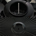 14" x 3" All Black Chrome Lid High Flow Air Cleaner Filter Kit - Fits SBC BBC 5-1/8" Neck