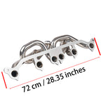 1-3/4" Polished T-304 Stainless Steel Shorty Exhaust Header - Fits 1997-2006 Jeep Wrangler TJ 4.0L I6 SUV