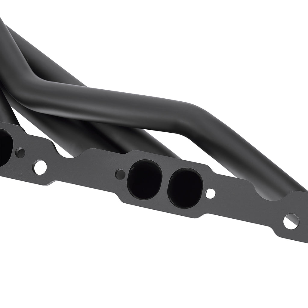 1-5/8" Ceramic Coated/Black Coated/Stainless Steel Cast Iron Long Tube Exhaust Headers - Fits 1988–1995 Chevy GMC C1500 C2500 K1500 K2500 5.0L 5.7L V8