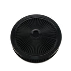 14" x 3" All Black Chrome Lid High Flow Air Cleaner Filter Kit - Fits SBC BBC 5-1/8" Neck