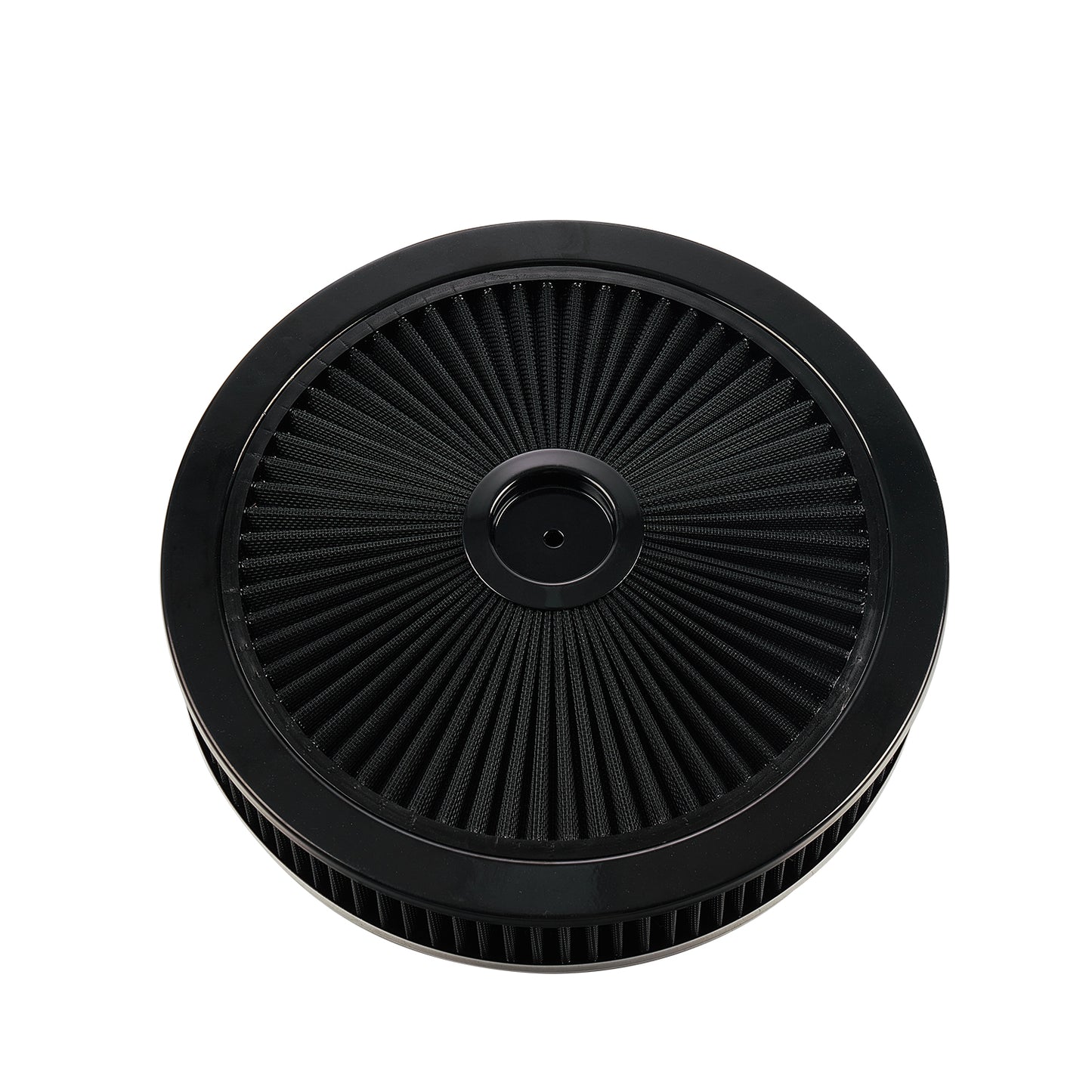 14" x 3" Black Air Cleaner Set Thru High Flow Washable w/ Chrome Lid For SBC BBC（4330BBK）