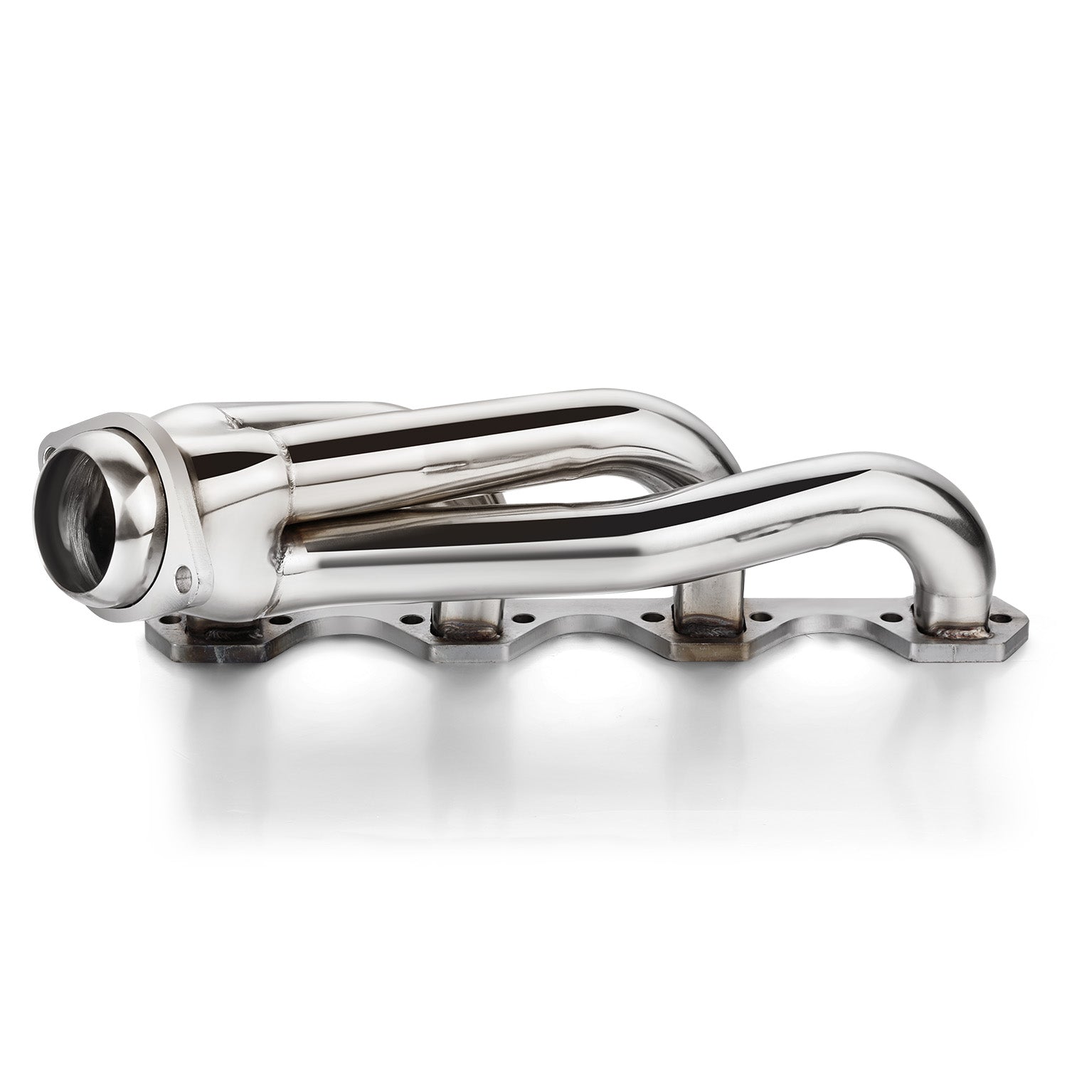 Long Tube Ceramic Cast Iron & Polished 304 Stainless Steel 1-5/8" Exhaust Header Kit - Fits 1979-1993 Ford Mustang 5.0 V8 GT LX SVT