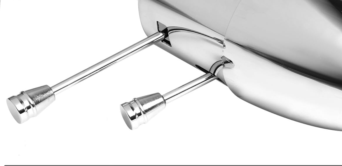 32" Stainless Steel Tilt Steering Column – Manual Floor Shift, Polished Chrome, GM 1955–1959 Compatible (CH001))