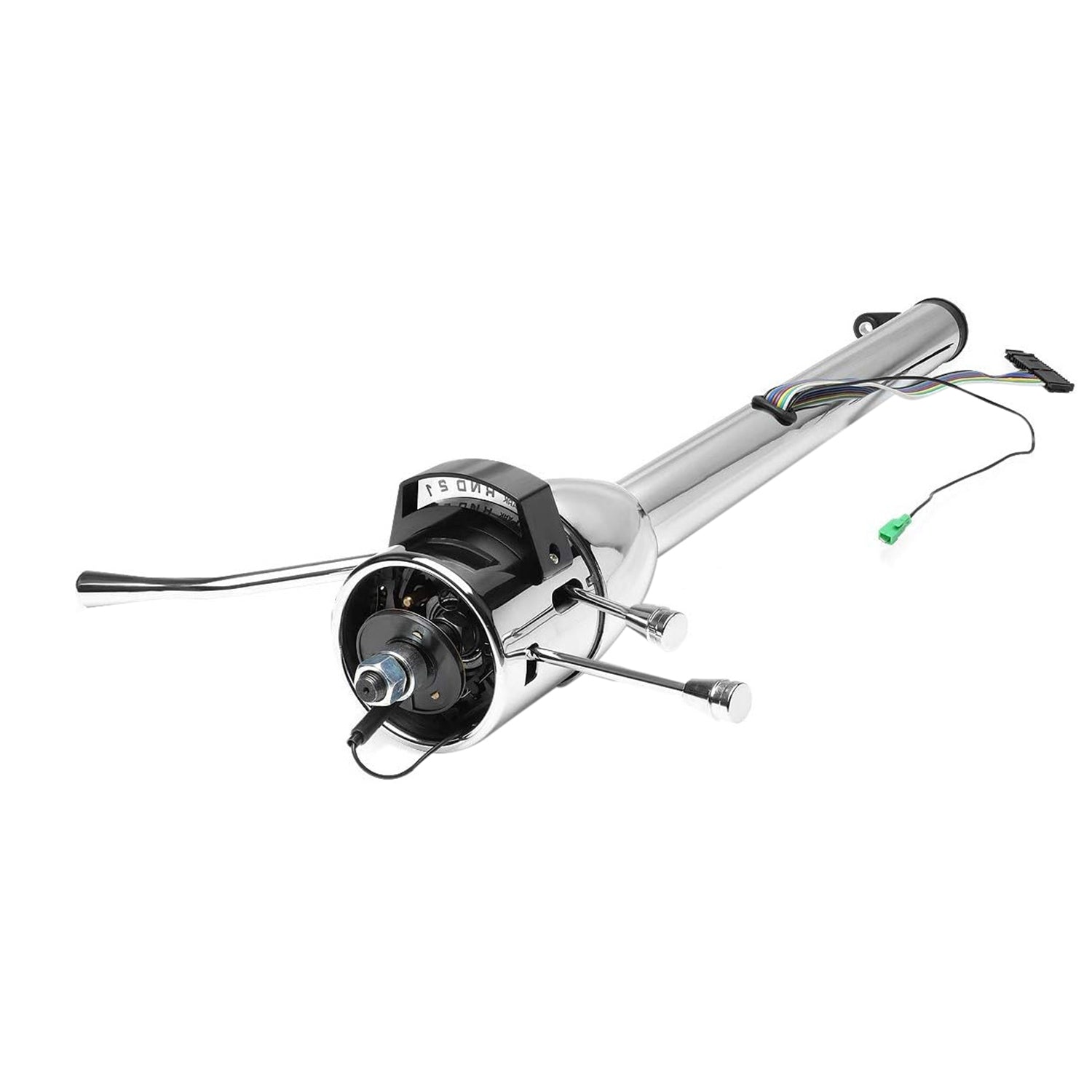 28/30/32 Inch Stainless Steel Tilt Steering Column Kit, Manual Floor Shift & Automatic, Polished Chrome / Black Coated - Fits 1955-1959 Chevy GM Hot Rod