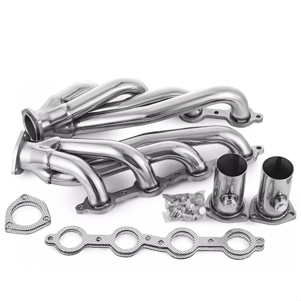 Shorty Ceramic Coated Exhaust Headers - Fits LS Swap Chevy S10 Blazer GMC Sonoma LS1 LS2 LS3 LS6