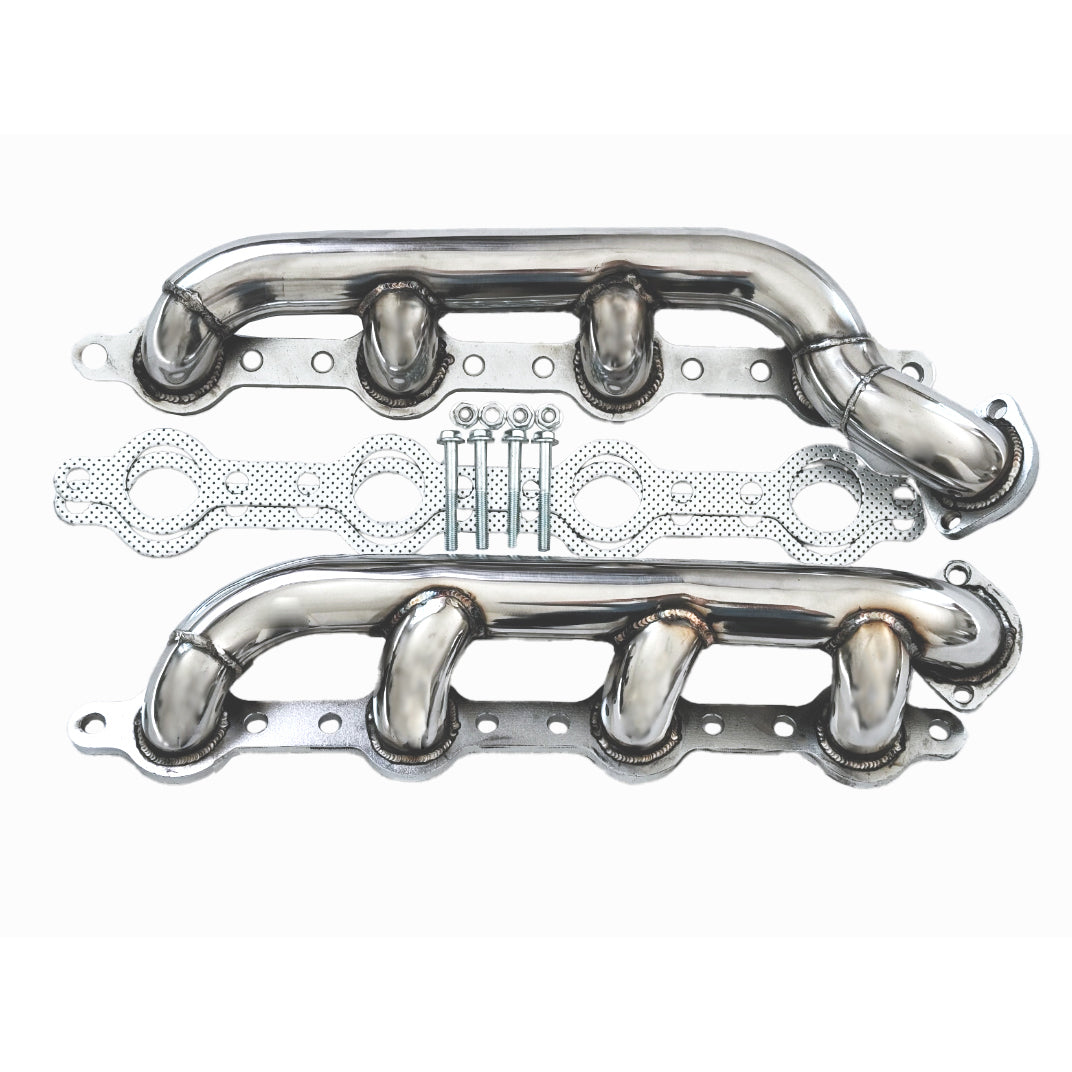 Exhaust Manifold Set for 1999–2003 Ford F-250 F-350 F-450 7.3L Powerstroke V8 | Cast Iron Driver & Passenger Side Headers with Gaskets & Mounting Hardware | OE-Style Replacement for Trucks, Vans & Buses(EH011SS)