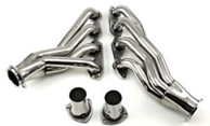 Mid-Length 16-Gauge Stainless Steel Exhaust Headers - Fits Chevy BBC 454 Chevelle Camaro Square Port