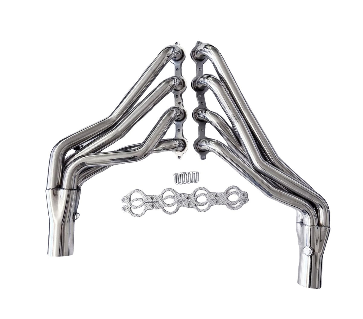 1-7/8" Polished Stainless Steel Long Tube Exhaust Headers - Fits 2010-2015 Chevrolet Camaro SS 6.2L V8 LS3 Muscle Car