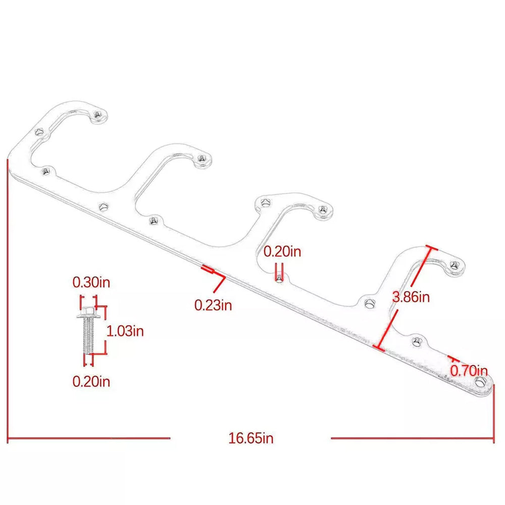 LS Aluminum Coil Bracket D581 Square Coil For Chevy 4.8 5.3 5.7 6.0 6.2L（FH004）