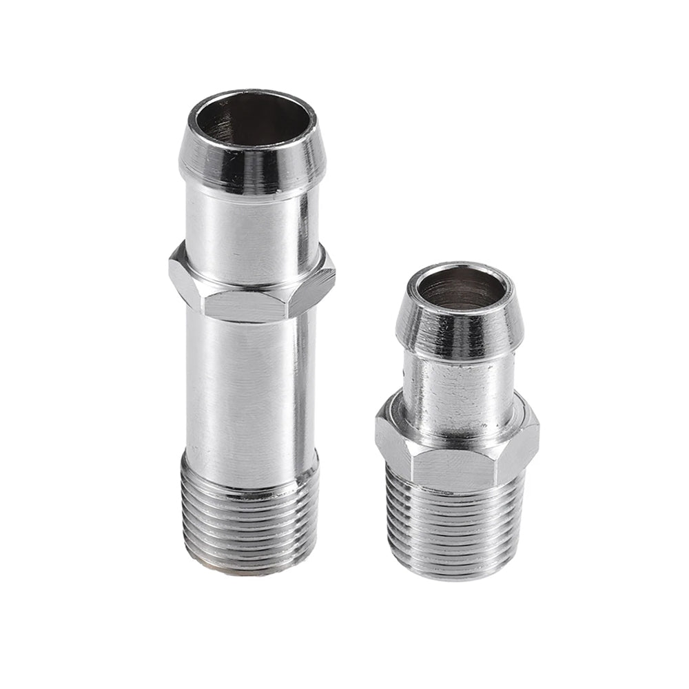 Heater Hose Fitting Set 3/4" Water Pump 5/8" Intake Chromed Steel SBC BBC Chevy(FH010)