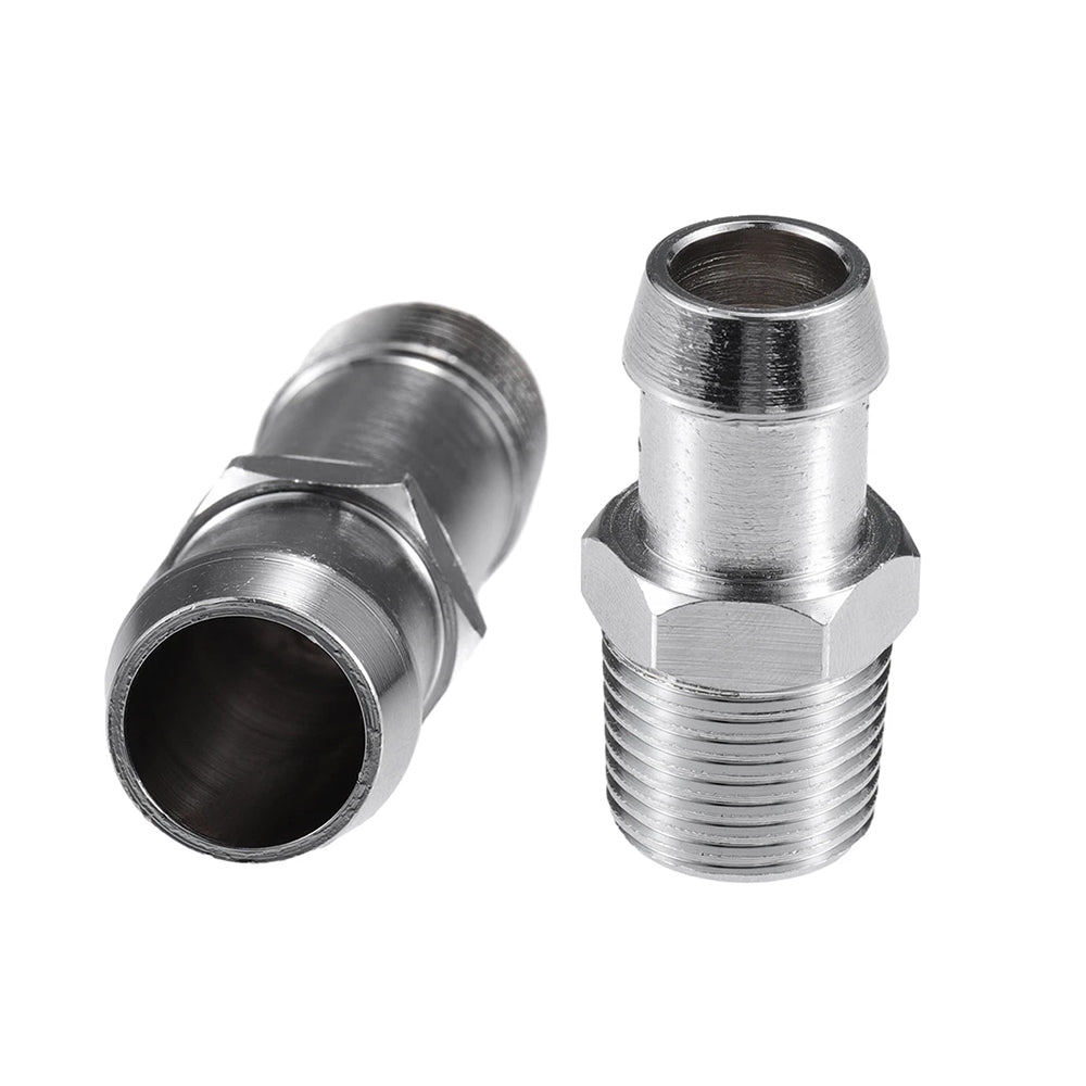 Heater Hose Fitting Set 3/4" Water Pump 5/8" Intake Chromed Steel SBC BBC Chevy(FH010)